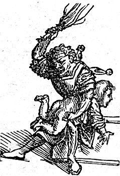  Наказание.(Серия рисунков: Похвала глупости.) худ. Ганс Гольбейн. 16 век.