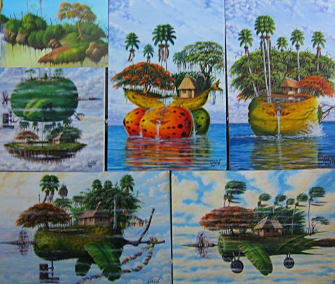Домике на природе. Кубинская живопись. Гавана. Фото Лимарева В.Н.